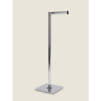 Silver-Tone Freestanding Toilet Roll Holder