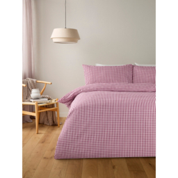 Gingham Piped Edge Duvet Set