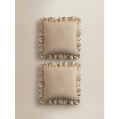 Frill Trim Outdoor Cushions Set of 2