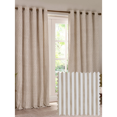 Yard Natural Hebden 100% Cotton Blackout Eyelet Curtain