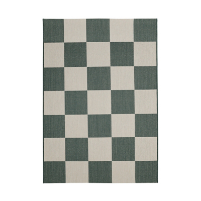 maker Indoor/Outdoor Green Checkerboard Rug