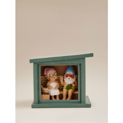 Grandma & Grandad Gnome Sauna Garden Ornament