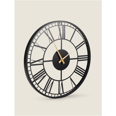 Black Large Bling Wall Clock