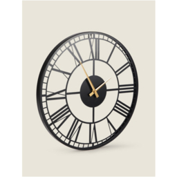 Black Large Bling Wall Clock
