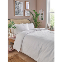 White Waffle Texture Duvet Set