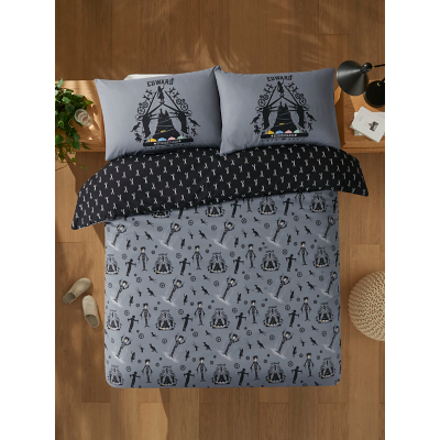 Black & Grey Edward Scissorhands Reversible Duvet Set