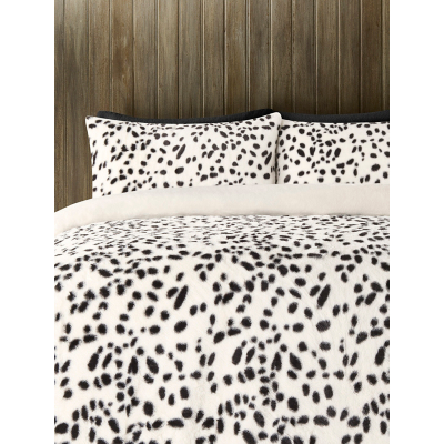 Dalmatian Faux Fur Super Snuggly Duvet Set