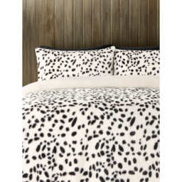 Dalmatian Faux Fur Super Snuggly Duvet Set