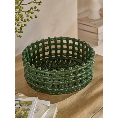 Green Woven Bowl