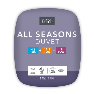 All Seasons 3-In-1 18Tog Duvet
