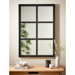 Black Large Window Mirror