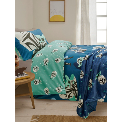 Star Wars The Mandalorian Blue Reversible Duvet Set