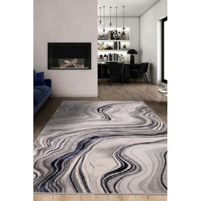 maker Navy Dusk Watercolour Rug