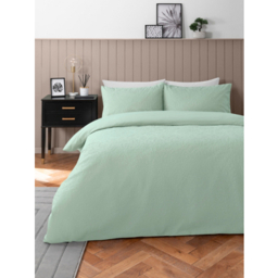 Green Embossed Mandala Duvet Set