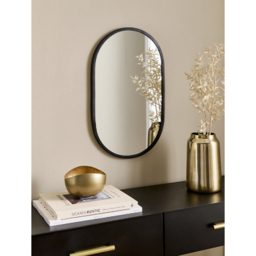 Black Lozenge Mounted Mirror