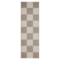 maker Indoor/Outdoor Natural Checkerboard Runner