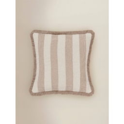 Stripe Chenille Texture Fringe Edge Cushion