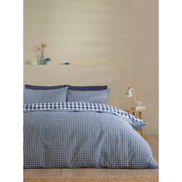 Catherine Lansfield Navy Bamford Gingham Duvet Cover Set