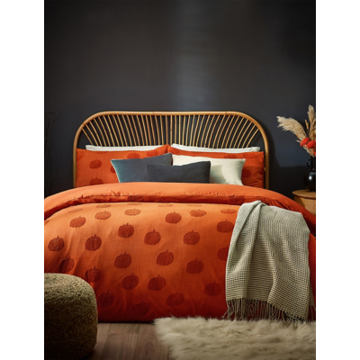 Furn Pumpkin Tufted Halloween 100% Cotton Duvet Cover Set
