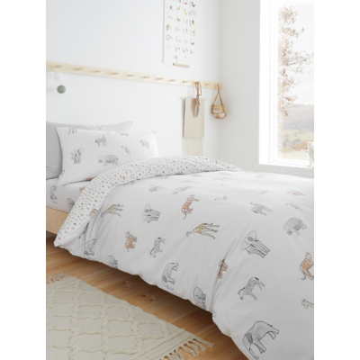 Bianca Zoo Animals Reversible Duvet Cover Set