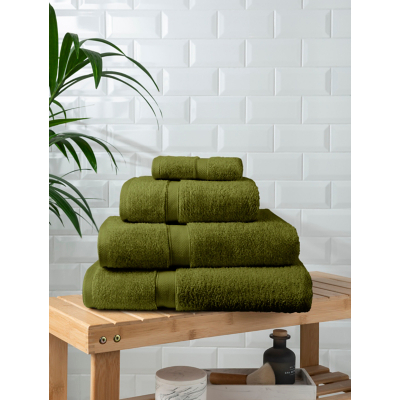 Avocado Green Super-Soft Cotton Towel & Bath Mat Range