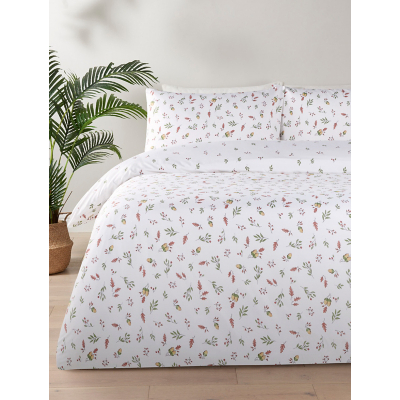 Natural Ditsy Acorns Soft Touch Reversible Duvet Set