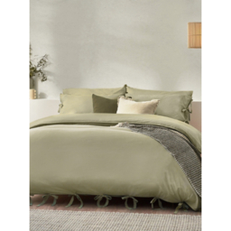 Yard Green Mallow Bowtie 100% Cotton Duvet Cover Set