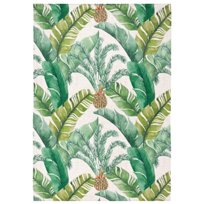 Wylder Tropics Maui Tropical Leaves Outdoor/Indoor Washable Rug