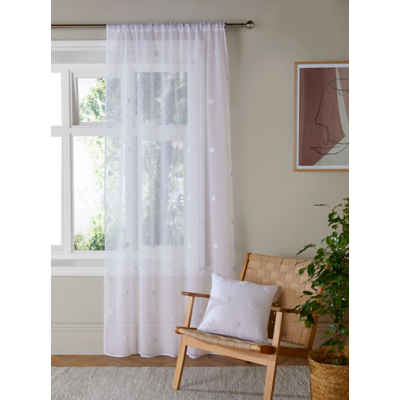 Appletree Boutique Zara Tufted Voile Panel in White