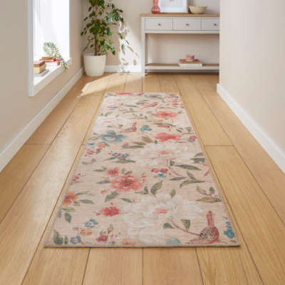 Catherine Lansfield Natural Pippa Floral Runner