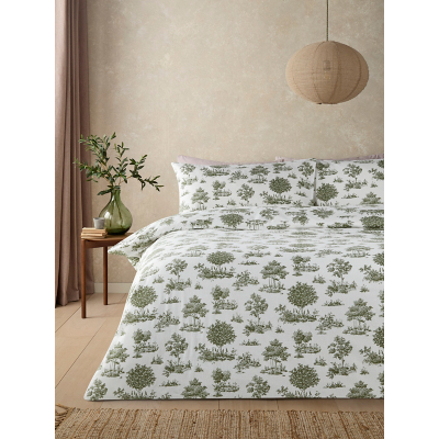 Apple Tree Toile Brushed Cotton Reversible Duvet Set
