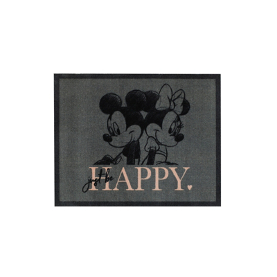 Disney Happy Mickey Mouse & Minnie Grey Rug