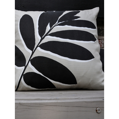 Fusion Natural Leaf Print Filled Cushion