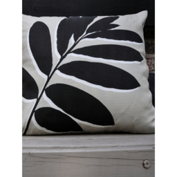 Fusion Natural Leaf Print Filled Cushion