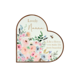 The Cottage Garden Mantel Heart Plaque - Nanna