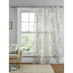 Dreams & Drapes Curtains Tiverton Slot Top Voile Panel in Green