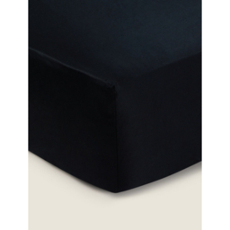 Black Sateen 100% Cotton 300 Thread Count Luxury Fitted Sheet