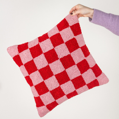 Heya Home Check Knitted Cushion