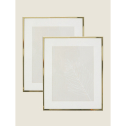 Gold-Tone Slim Photo Frame 7x5 Inch - Set of 2