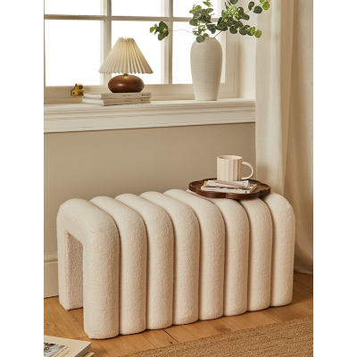 White Medium Wave Stool
