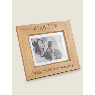 Family Wood Frame 8x6 Inch