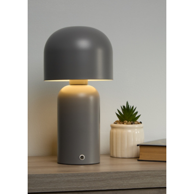 LC Rechargable USB Matt Grey LED Lamp