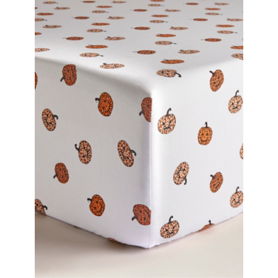 Leopard Print Pumpkins Fitted Sheet