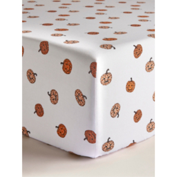 Leopard Print Pumpkins Fitted Sheet