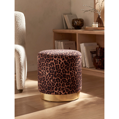 Leopard Print Stool
