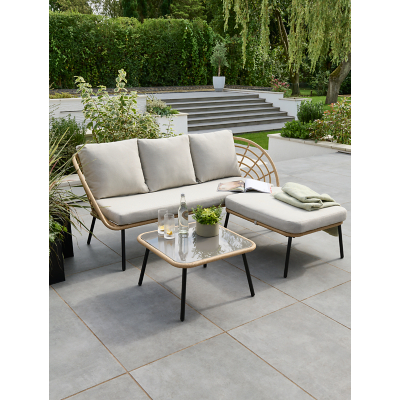 Mykonos Rattan Corner Sofa Set