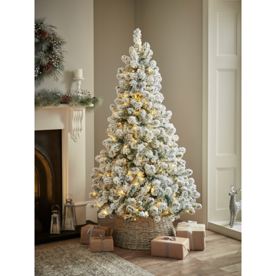 Green 6ft Eliza Flocked Pre Lit Christmas Tree