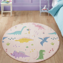 Catherine Lansfield Kids Rug Dinosaur Friends 133x133cm
