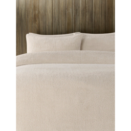 Natural Plain Teddy Finish Duvet Set