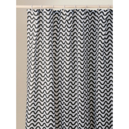 Black & White Wiggle Shower Curtain